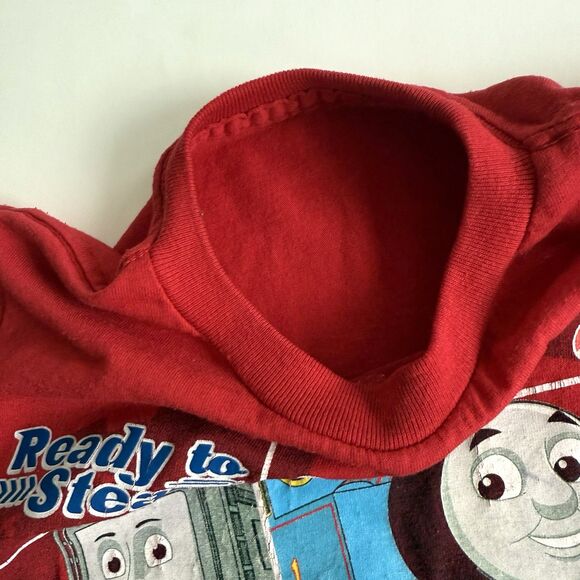 Vintage 90s Thomas The Train Tank Engine Shirt Reay to Steam Toddler Red Sz 18M - Picture 5 of 9